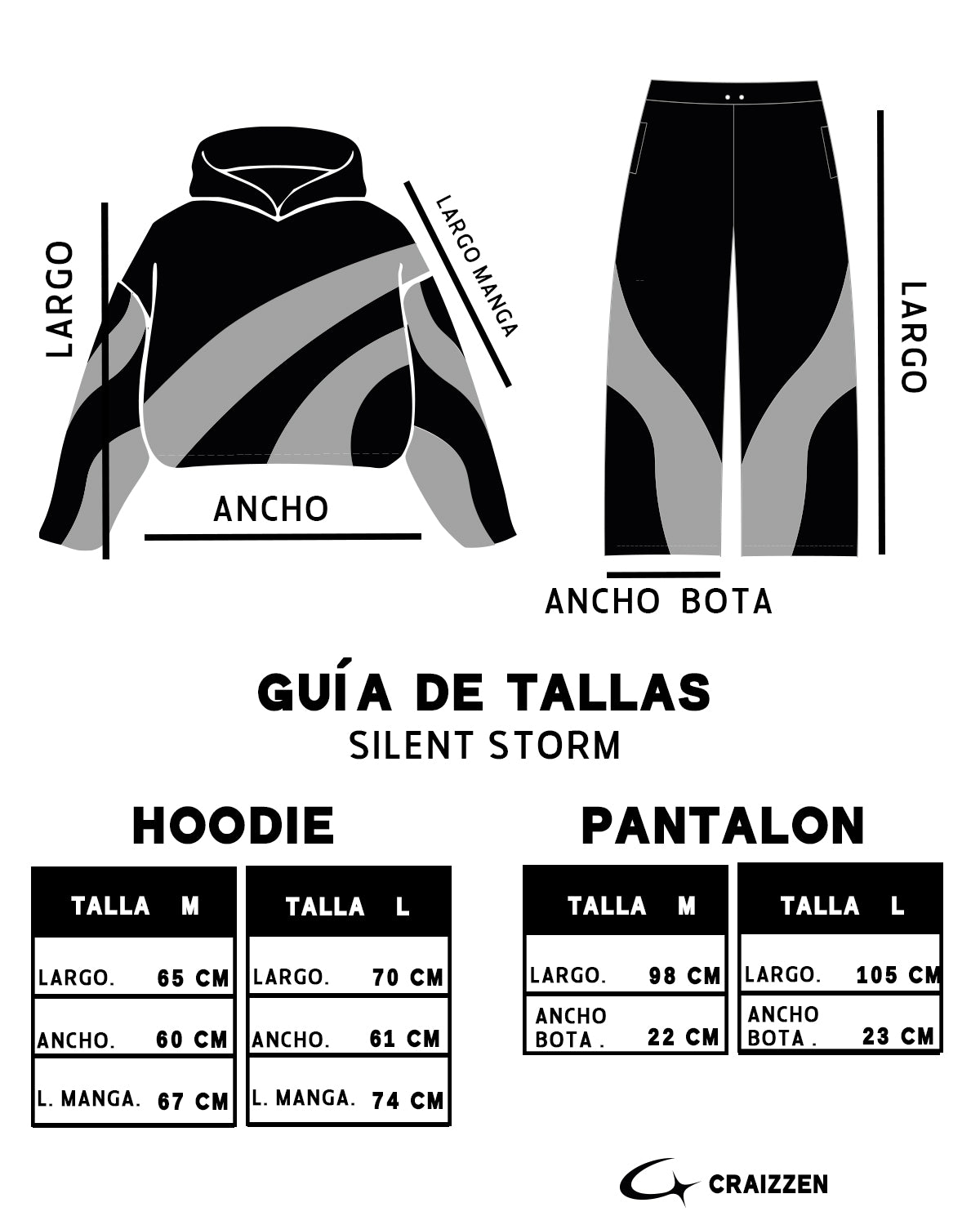 CONJUNTO SILENT STORM GRIS-NEGRO