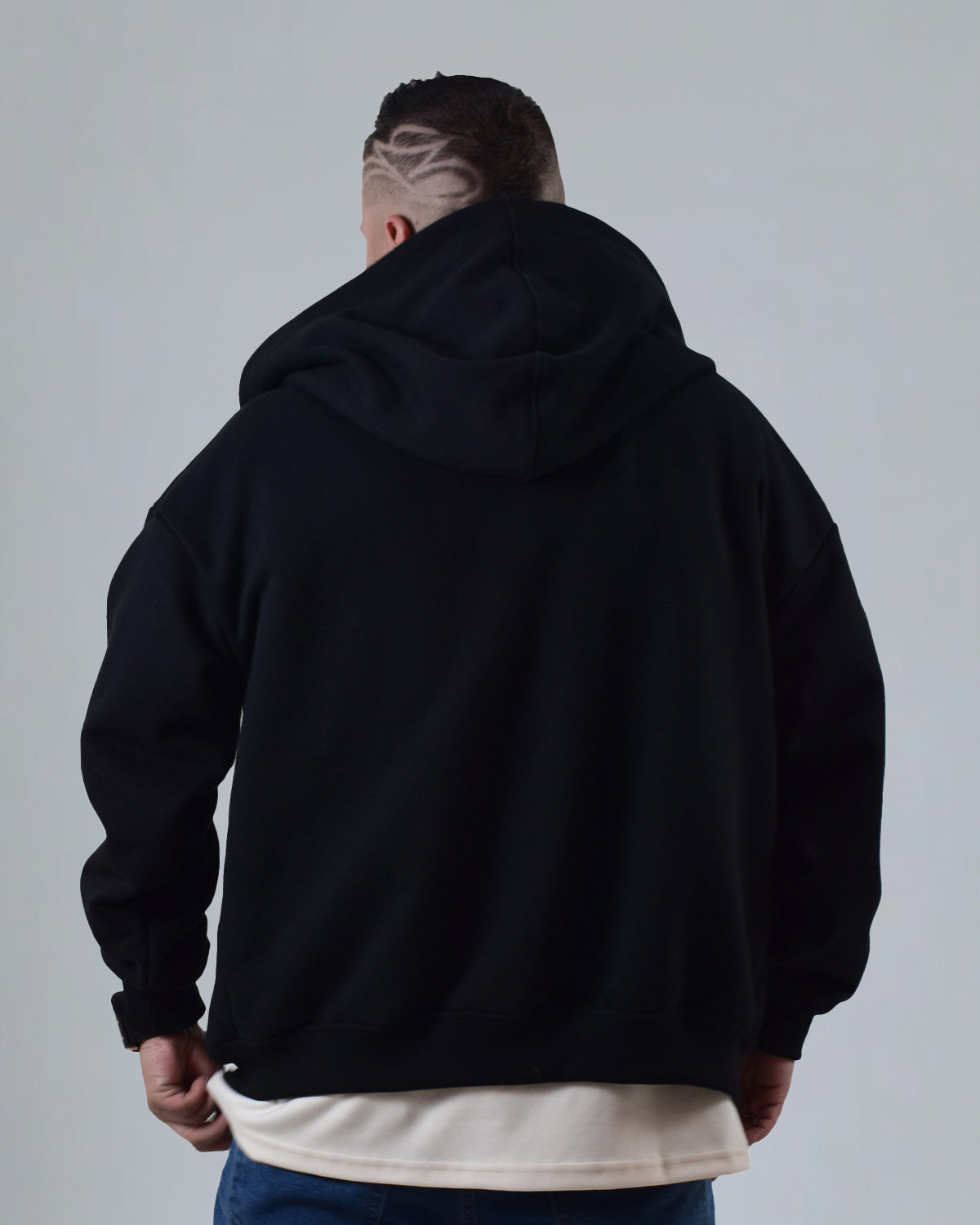 HOODIE NEGRO  DOUBLE  ZIP