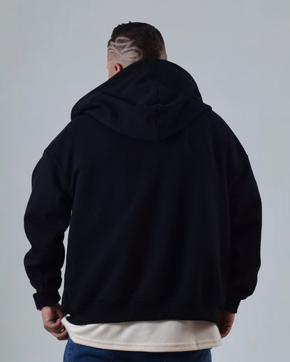 HOODIE NEGRO  DOUBLE  ZIP