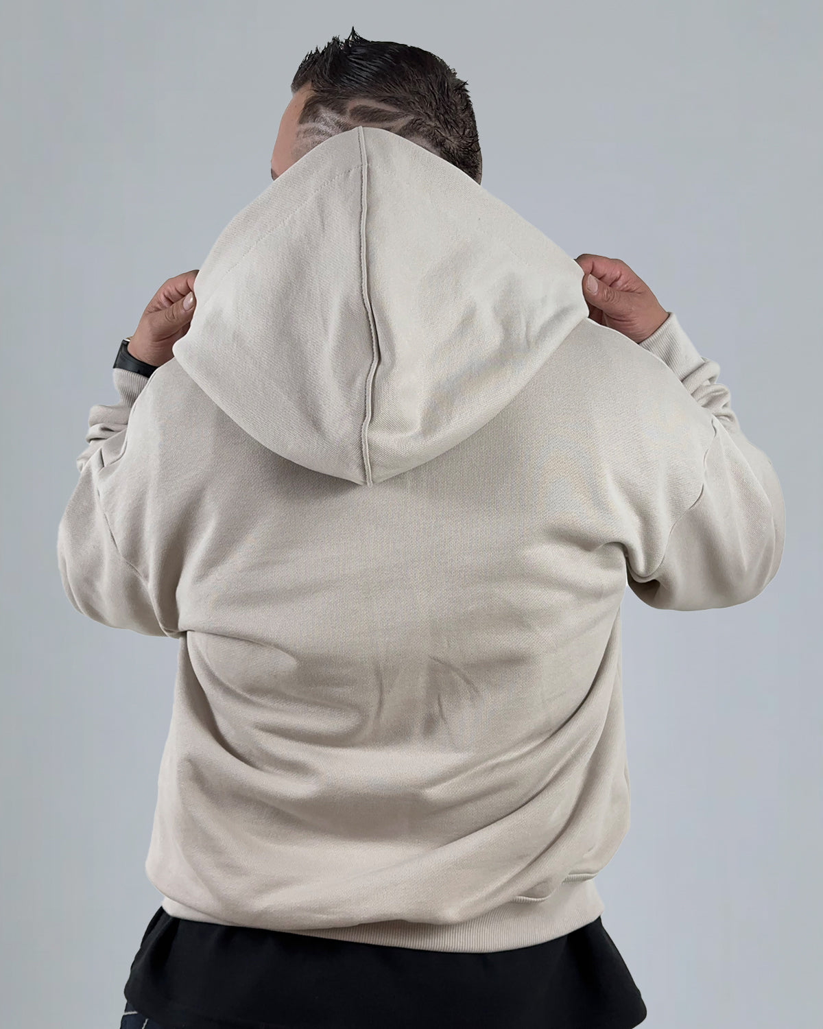 HOODIE BEIGE DOUBLE ZIP