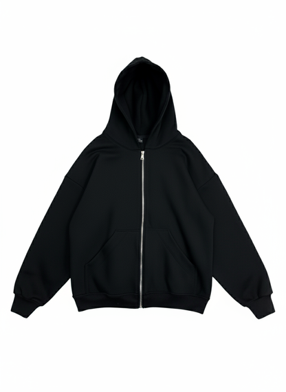 HOODIE NEGRO  DOUBLE  ZIP