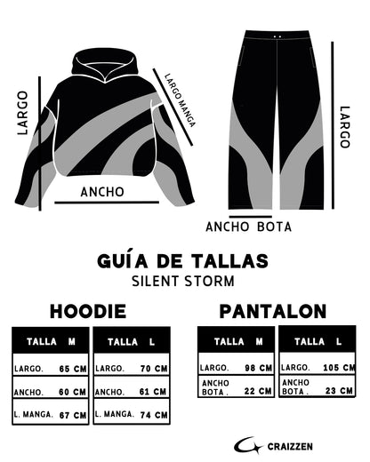 CONJUNTO SILENT STORN NEGRO-GRIS